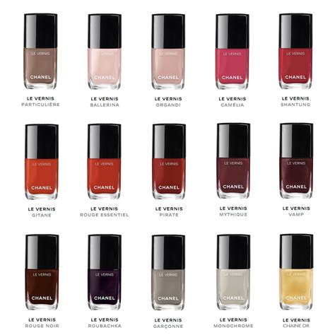 chanel colors|chanel nail polish colour chart.